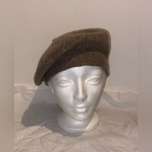 Women’s RIVIERA wool blend brown beret hat French style